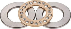 INA Bearing - 1-1/2" Inside x 2-19/32" Outside Diam, 5/8" Thick, Steel Ball Thrust Bearing - 1,340 Lbs. Static Capacity, 1,690 Max Pressure x Velocity - Industrial Tool & Supply
