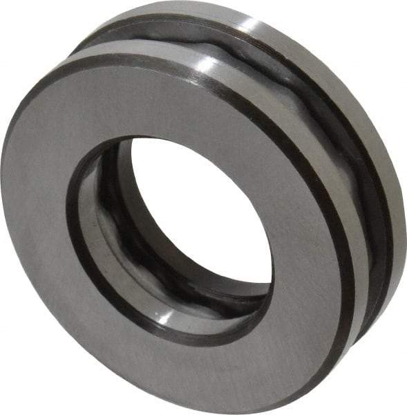 INA Bearing - 1-1/16" Inside x 1.969" Outside Diam, 5/8" Thick, Steel Ball Thrust Bearing - 6,700 Lbs. Static Capacity, 3,650 Max Pressure x Velocity - Industrial Tool & Supply