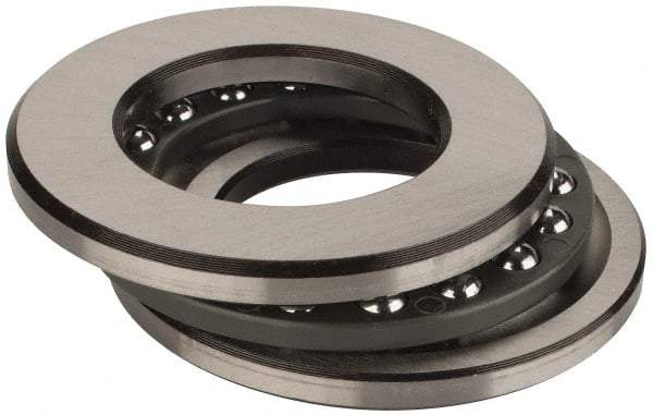 INA Bearing - 1-1/2" Inside x 2-19/32" Outside Diam, 5/8" Thick, Steel Ball Thrust Bearing - 10,000 Lbs. Static Capacity, 4,350 Max Pressure x Velocity - Industrial Tool & Supply