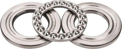 INA Bearing - 1-3/4" Inside x 3-3/32" Outside Diam, 13/16" Thick, Steel Ball Thrust Bearing - 14,000 Lbs. Static Capacity, 6,100 Max Pressure x Velocity - Industrial Tool & Supply