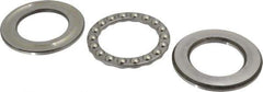 INA Bearing - 2" Inside x 3-11/32" Outside Diam, 13/16" Thick, Steel Ball Thrust Bearing - 22,600 Lbs. Static Capacity, 9,200 Max Pressure x Velocity - Industrial Tool & Supply