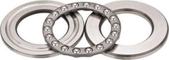 INA Bearing - 2-1/4" Inside x 3-23/32" Outside Diam, 13/16" Thick, Steel Ball Thrust Bearing - 22,600 Lbs. Static Capacity, 9,000 Max Pressure x Velocity - Industrial Tool & Supply