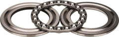 INA Bearing - 3" Inside x 4-23/32" Outside Diam, 1" Thick, Steel Ball Thrust Bearing - 44,500 Lbs. Static Capacity, 16,600 Max Pressure x Velocity - Industrial Tool & Supply