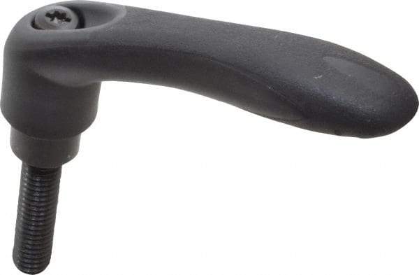 Gibraltar - 3/8-16, 0.63" Hub Diam, Thermoplastic Elastomer Adjustable Clamping Handle - 1.57" Stud Length - Industrial Tool & Supply