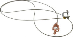 Hubbell Workplace - 19 AWG, 10 Ft., Alligator Clip, C-Clamp, Grounding Cable with Clamps - Noninsulated, Federal Specification A-A-59466-010 - Industrial Tool & Supply