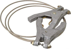 Hubbell Workplace - 19 AWG, 5 Ft., Hand Clamp, Grounding Cable with Clamps - Noninsulated, Includes 2 Hand Clamps - Industrial Tool & Supply