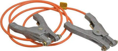 Hubbell Workplace - 19 AWG, 5 Ft., Hand Clamp, Grounding Cable with Clamps - Orange, Includes 2 Hand Clamps - Industrial Tool & Supply