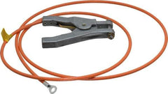 Hubbell Workplace - 19 AWG, 5 Ft., Hand Clamp, Terminal, Grounding Cable with Clamps - Orange - Industrial Tool & Supply