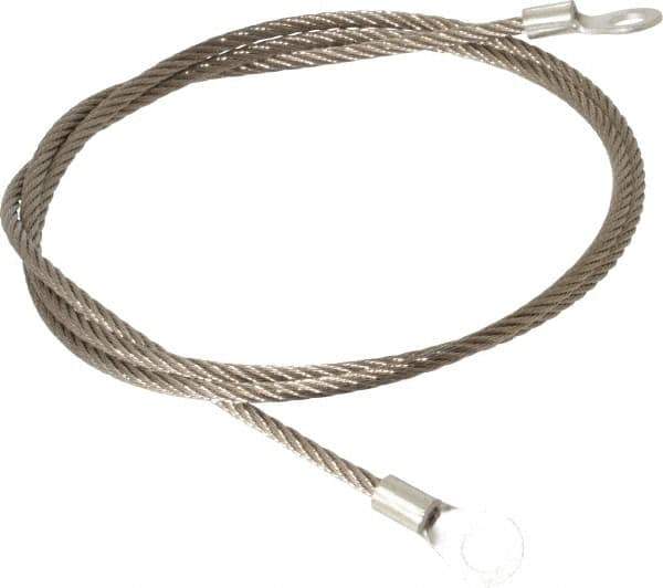 Hubbell Workplace - 19 AWG, 3 Ft., Terminal, Grounding Cable with Clamps - Noninsulated, Includes (2) 1/4 Inch Terminals - Industrial Tool & Supply