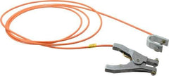 Hubbell Workplace - 19 AWG, 10 Ft., C-Clamp, Hand Clamp, Grounding Cable with Clamps - Orange - Industrial Tool & Supply