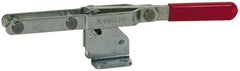 De-Sta-Co - 450 Lb Capacity, Horizontal, U-Bar, Flanged Base, Stainless Steel Pull Action Latch Clamp - 4" Drawing Movement, 8.33" OAL, Straight Handle - Industrial Tool & Supply