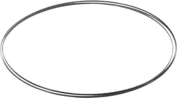 Starrett - 14 TPI, 7' 9-1/2" Long x 1/8" Wide x 0.025" Thick, Welded Band Saw Blade - Carbon Steel, Toothed Edge, Raker Tooth Set, Flexible Back, Contour Cutting - Industrial Tool & Supply