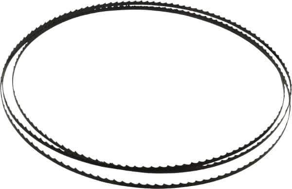 Starrett - 4 TPI, 7' 9-1/2" Long x 1/4" Wide x 0.025" Thick, Welded Band Saw Blade - Carbon Steel, Toothed Edge, Raker Tooth Set, Flexible Back, Contour Cutting - Industrial Tool & Supply