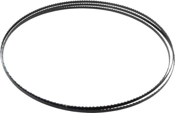 Starrett - 6 TPI, 7' 9-1/2" Long x 1/4" Wide x 0.025" Thick, Welded Band Saw Blade - Carbon Steel, Toothed Edge, Raker Tooth Set, Flexible Back, Contour Cutting - Industrial Tool & Supply