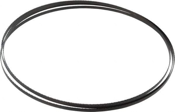 Starrett - 14 TPI, 7' 9-1/2" Long x 1/4" Wide x 0.025" Thick, Welded Band Saw Blade - Carbon Steel, Toothed Edge, Raker Tooth Set, Flexible Back, Contour Cutting - Industrial Tool & Supply