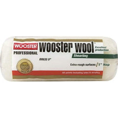 Wooster Brush - 1" Nap, 9" Wide Paint Roller - Rough Texture, Lambswool - Industrial Tool & Supply
