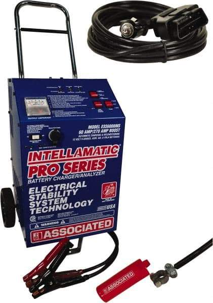 Associated Equipment - 12 Volt Automatic Charger/Maintainer - 60 Amps, 270 Starter Amps - Industrial Tool & Supply