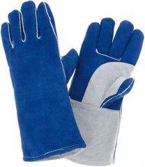PRO-SAFE - Size L Cotton/Foam Lined Cowhide Welding Glove - 13-1/2" OAL, For General Welding - Industrial Tool & Supply