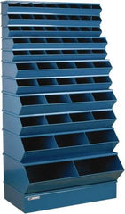 Stackbin - 11 Bin, Shelving Unit with Openings & Base - 37" Wide x 76" High - Industrial Tool & Supply