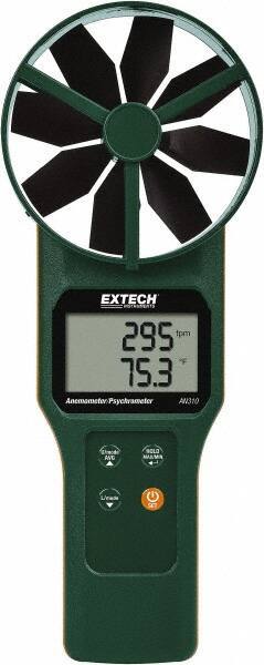 Extech - 0.2 to 30 m/Sec Air CFM, CMM Anemometer and Psychrometer - 140°F Max - Industrial Tool & Supply