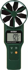 Extech - 0.2 to 30 m/Sec Air CFM, CMM Anemometer and Psychrometer - 140°F Max - Industrial Tool & Supply