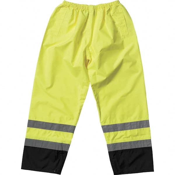 PIP - Size M Hi-Viz Yellow Polyester Hi-Visibility Pants - Industrial Tool & Supply