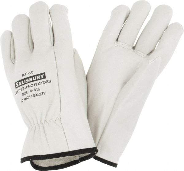 Salisbury by Honeywell - Class 0, Size L (8), 10" Long, Cowhide Leather Protector - Tan - Industrial Tool & Supply