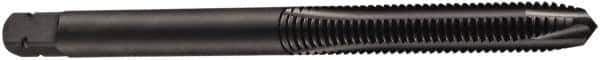 DORMER - M12x1.50 Metric Fine, 3 Flute, Oxide Finish, Cobalt Spiral Point Tap - Plug Chamfer, Right Hand Thread, 89mm OAL, 22mm Thread Length, 9mm Shank Diam, 6H Class of Fit, Series E011 - Exact Industrial Supply