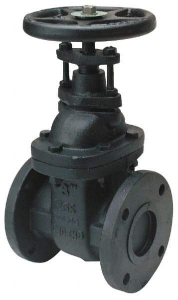 Legend Valve - 5" Pipe, Class 125, Flanged Cast Iron Solid Wedge OS & Y Gate Valve - 200 WOG, 125 WSP, Bolted Bonnet - Industrial Tool & Supply