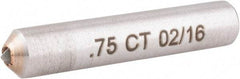 Made in USA - 3/4 Carat Single Point Diamond Dresser - 2" Long x 3/8" Shank Diam - Industrial Tool & Supply