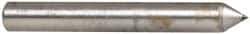 Made in USA - 1" Long x 1/8" Shank Diam Single Point Diamond Dresser - 60° Included Angle - Industrial Tool & Supply