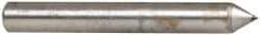 Made in USA - 1" Long x 1/8" Shank Diam Single Point Diamond Dresser - 60° Included Angle - Industrial Tool & Supply