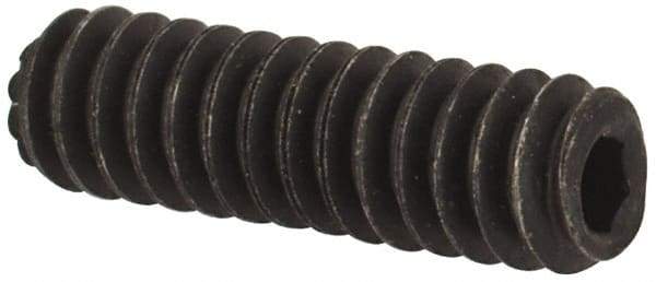 Value Collection - #4-40 UNC, 3/8" OAL, Knurled Cup Point Set Screw - Grade 8 Alloy Steel, 0.05" Key - Industrial Tool & Supply