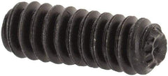 Value Collection - #6-32 UNC, 3/8" OAL, Knurled Cup Point Set Screw - Grade 8 Alloy Steel, 1/16" Key - Industrial Tool & Supply