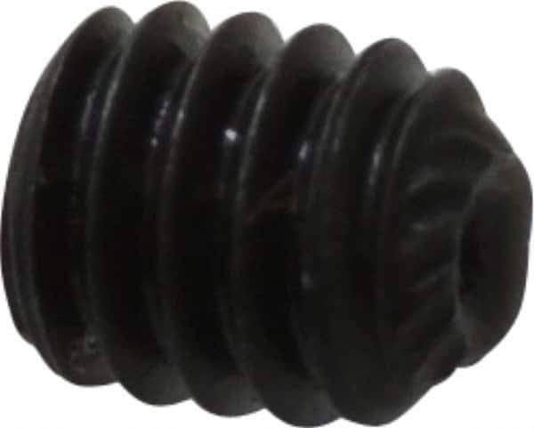 Value Collection - #8-32 UNC, 3/16" OAL, Knurled Cup Point Set Screw - Grade 8 Alloy Steel, 5/64" Key - Industrial Tool & Supply