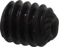 Value Collection - #8-32 UNC, 3/16" OAL, Knurled Cup Point Set Screw - Grade 8 Alloy Steel, 5/64" Key - Industrial Tool & Supply