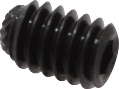 Value Collection - #8-32 UNC, 1/4" OAL, Knurled Cup Point Set Screw - Grade 8 Alloy Steel, 5/64" Key - Industrial Tool & Supply
