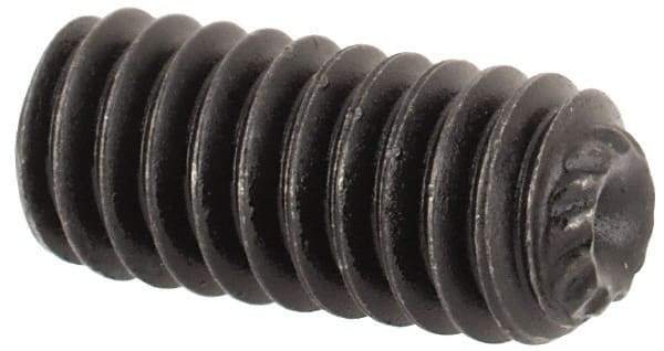 Value Collection - #8-32 UNC, 3/8" OAL, Knurled Cup Point Set Screw - Grade 8 Alloy Steel, 5/64" Key - Industrial Tool & Supply