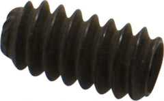 Value Collection - #10-24 UNC, 3/8" OAL, Knurled Cup Point Set Screw - Grade 8 Alloy Steel, 3/32" Key - Industrial Tool & Supply