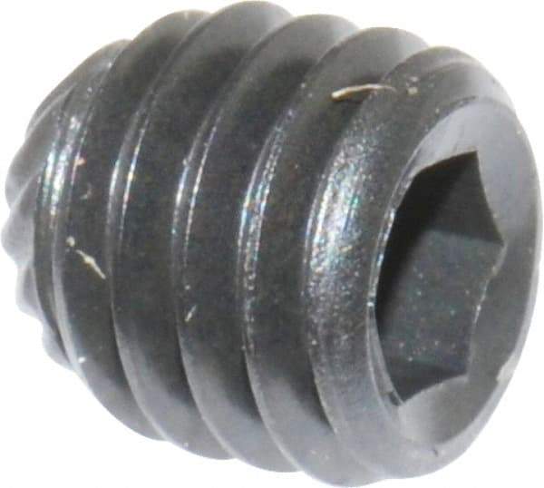 Value Collection - #10-32 UNF, 3/16" OAL, Knurled Cup Point Set Screw - Grade 8 Alloy Steel, 3/32" Key - Industrial Tool & Supply