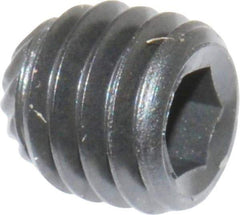 Value Collection - #10-32 UNF, 3/16" OAL, Knurled Cup Point Set Screw - Grade 8 Alloy Steel, 3/32" Key - Industrial Tool & Supply