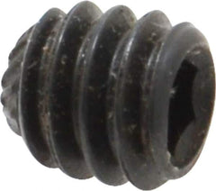 Value Collection - 1/4-20 UNC, 1/4" OAL, Knurled Cup Point Set Screw - Grade 8 Alloy Steel, 1/8" Key - Industrial Tool & Supply