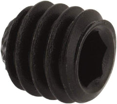 Value Collection - 5/16-18 UNC, 5/16" OAL, Knurled Cup Point Set Screw - Grade 8 Alloy Steel, 5/32" Key - Industrial Tool & Supply