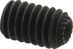 Value Collection - 5/16-18 UNC, 1/2" OAL, Knurled Cup Point Set Screw - Grade 8 Alloy Steel, 5/32" Key - Industrial Tool & Supply