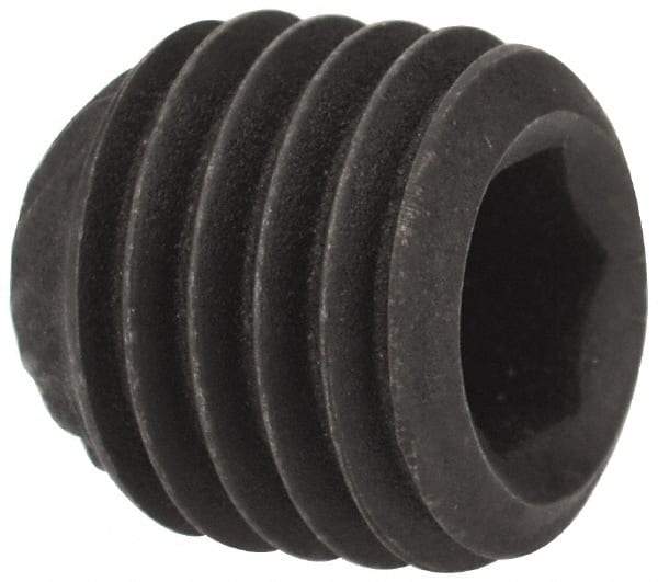 Value Collection - 5/16-24 UNF, 5/16" OAL, Knurled Cup Point Set Screw - Grade 8 Alloy Steel, 5/32" Key - Industrial Tool & Supply