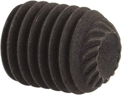 Value Collection - 5/16-24 UNF, 3/8" OAL, Knurled Cup Point Set Screw - Grade 8 Alloy Steel, 5/32" Key - Industrial Tool & Supply