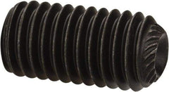 Value Collection - 1/2-13 UNC, 1" OAL, Knurled Cup Point Set Screw - Grade 8 Alloy Steel, 1/4" Key - Industrial Tool & Supply