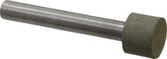 Made in USA - 1/2" Head Diam x 3/8" Head Thickness Diamond (Abrasive) Grinding Pin - 1/4" Shank Diam x 1-5/8" Shank Length, Very Fine Grade, 150 Grit - Industrial Tool & Supply