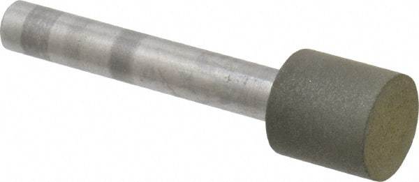 Made in USA - 1/2" Head Diam x 1/2" Head Thickness Diamond (Abrasive) Grinding Pin - 1/4" Shank Diam x 1-1/2" Shank Length, Very Fine Grade, 150 Grit - Industrial Tool & Supply