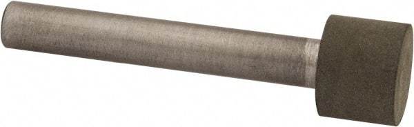 Made in USA - 1/2" Head Diam x 3/8" Head Thickness CBN Grinding Pin - 1/4" Shank Diam x 1-5/8" Shank Length, Very Fine Grade, 150 Grit - Industrial Tool & Supply